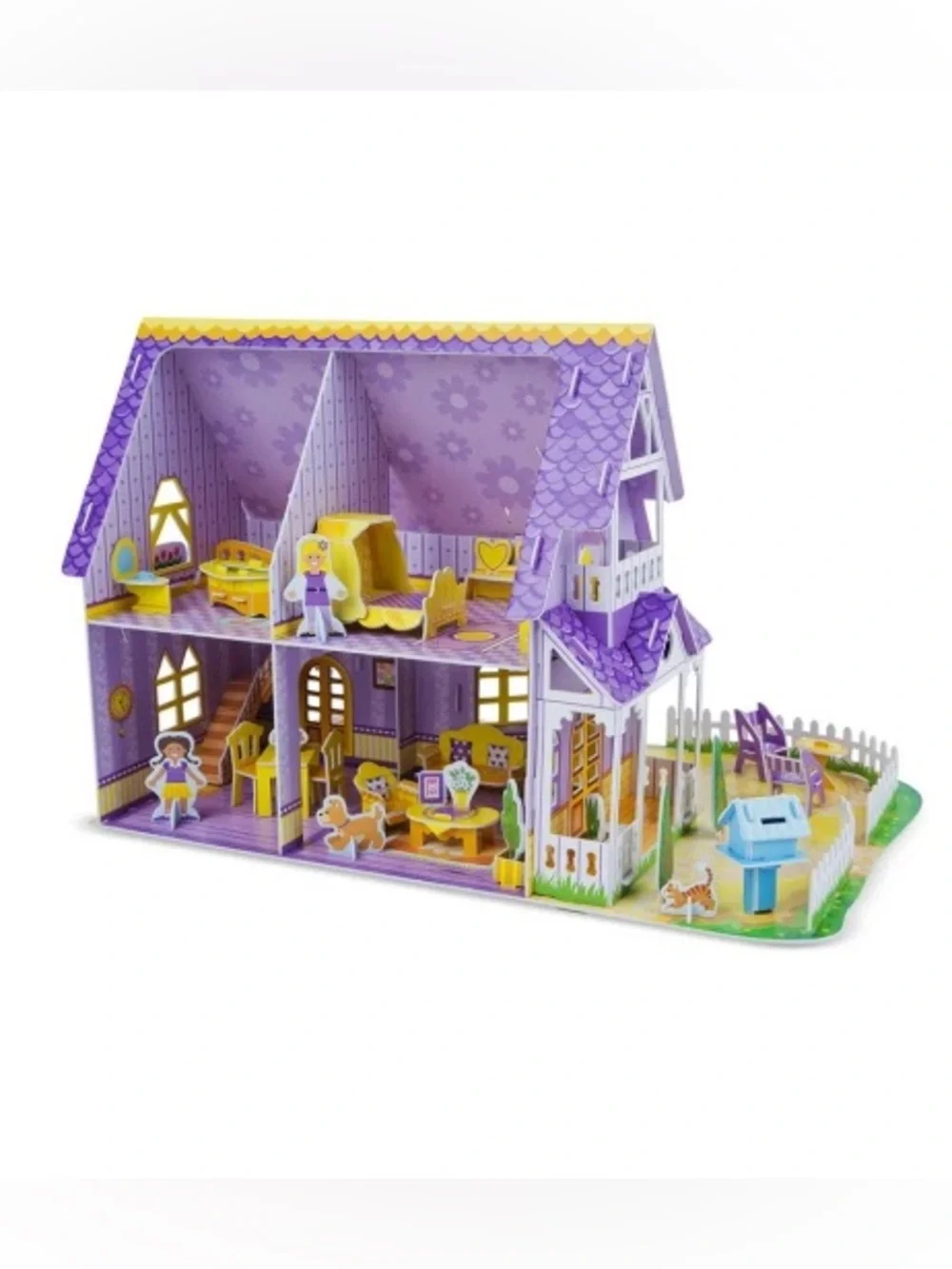 Melissa & Doug Pretty Purple Dollhouse 3-D Puzzle NIB SEALED